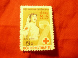 Timbru Vietnam - 1960 - Crucea Rosie Internationala , val. 8xu