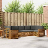 Cumpara ieftin Set de canapele de exterior 7 buc. 7-Locuri Natural si Antracit