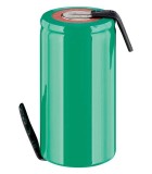 Acumulator NIMH Sub-C 2500mAh 1.2V cu lamele de lipit in Z 43x23mm, Goobay