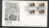 UN New York 1965 World population conference Mi.161 x 4 FDC UN.241