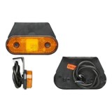 Lampa gabarit auto BestAutoVest 12/24V ovala Portocaliu cu led, 120x67mm, cu suport fixare , 1 buc., Rapid