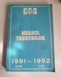 Mersul trenurilor de calatori 02 iunie 1991 - 30 mai 1992