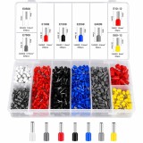 Cumpara ieftin Cutie cu 1800 conectori electrici tip tub capat izolati pentru cabluri multifilare AWG 0.5-10 mm &sup2;, organizator compartimentat