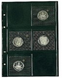 Cumpara ieftin Set 5 folii pentru 30 monede, Compact, cu 30 buzunare de 67 x 67 mm