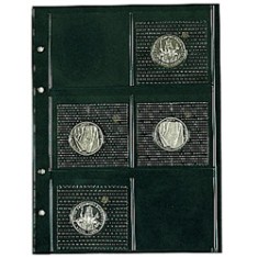 Set 5 folii pentru 30 monede, Compact, cu 30 buzunare de 67 x 67 mm