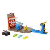 Cumpara ieftin Set de joaca Monster Trucks Blast Station ,Hot Wheels, Mattel