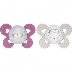 Chicco Physio Comfort Night 16-36 m suzetă Bear/Hedgehog 2 buc