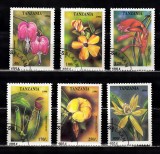 A12 S1 4 - Timbre foart vechi - Tanzania - flori exotice
