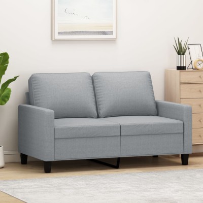 Gossi canapea cu 2 locuri, gri deschis, 120 cm, material textil foto