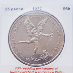 2051 Guernsey 25 pence 1972 Elizabeth II (Silver Wedding) km 26