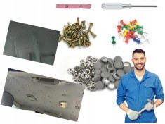 Set Profesional 30 Capse Tapitate, 30 Ace Fixare plafon, ruleta si Surubelnita pentru Reparatie Plafon Auto
