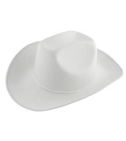 Palarie Cowboy Alba, Accesoriu Petrecere 59 cm