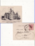 Bucuresti-Casa de depuneri-mini, liliput, clasica, rara-corespondenta Burada