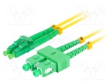Patch cord fibră optică LANBERG LC/APC - SC/APC 2m galben monomod SMF G657A1