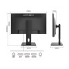 JAPANNEXT Monitor 27" IPS WQHD (2560 x 1140) |HDR, Height & Tilt Adjustable