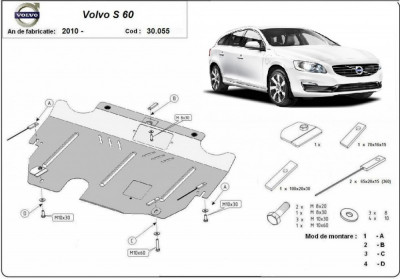 Scut metalic motor si cutie de viteze Volvo V60 2010-2018 foto