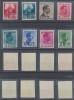 Romania 1940 Carol II uzuale &icirc;n culori schimbate serie nedantelata MNH 8 timbre, tiraj 200 serii, Nestampilat