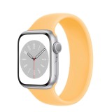 Cumpara ieftin Bratara silicon tip solo loop marca THD pentru Apple Watch 41mm seria 8, marimea S, lungime incheietura mana 158-177 mm, galben sunglow
