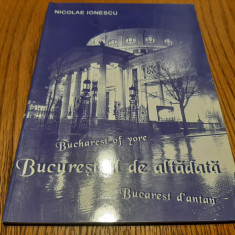 BUCURESTIUL DE ALTADATA - Nicolae Ionescu - Editura Alcor, 2002, 96 p.