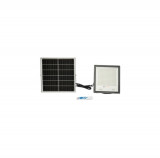 Proiector led de 200w cu panou solar 20W, baterie si telecomanda