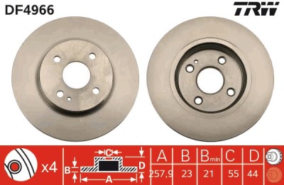TRW DF4966 Disc frana foto