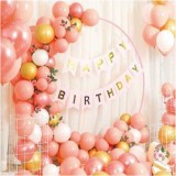 Cumpara ieftin Set arcada baloane roz Happy Bitrthday