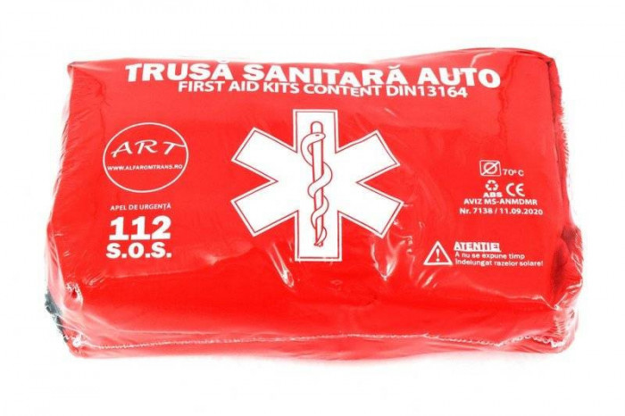 Trusa medicala auto prim ajutor omologata cu geanta textil