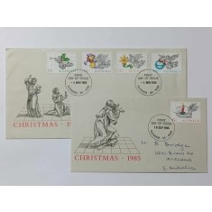 Australia 1985 - Craciun, serie pe 2 FDC circulata