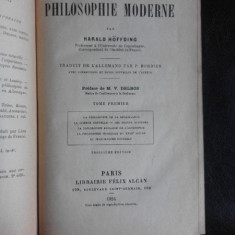 Histoire de la philosophie moderne - Harald Hoffding vol.I (carte in limba franceza)