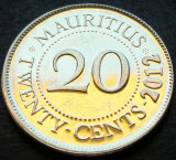 Cumpara ieftin Moneda exotica 20 CENTI - MAURITIUS, anul 2012 * cod 4097, Africa