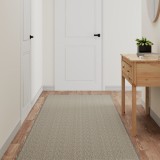 VidaXL Covor traversă cu aspect sisal, argintiu, 80x300 cm