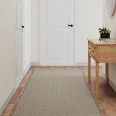 vidaXL Covor traversă cu aspect sisal, argintiu, 80x300 cm