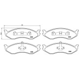 Placute frana Jeep Cherokee (Xj) 09.83-09.01, Grand Cherokee I (Zj Zg) 09.91-04.99, Wrangler I (Yj Sj) 08.86-08.96, Wrangler 2 (Tj) 08.96-12.08; Kia