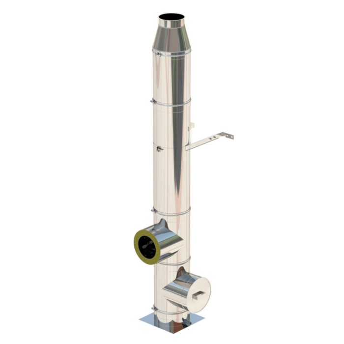 Sistem cos fum inox izolat, diam int 160 mm , ext 260 mm, H=6M - 2T