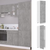 VidaXL Dulap frigider, gri beton, 60 x 57 x 207 cm, lemn prelucrat