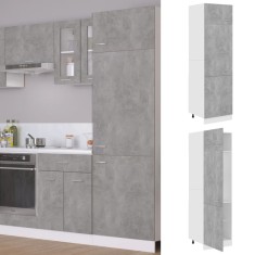 vidaXL Dulap frigider, gri beton, 60 x 57 x 207 cm, lemn prelucrat