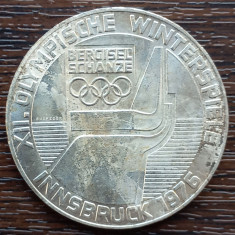 (A896) MONEDA DIN ARGINT AUSTRIA- 100 SCHILLING 1976,JOCURILE OLIMPICE INNSBRUCK