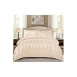 Cumpara ieftin Lenjerie de Pat Dublu Bumbac Damasc 4 Piese cu Elastic, Crem-Ivoire - CPL141