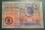 100 de coroane Austro Ungaria timbru special Romania multiple stampile