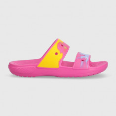 Crocs papuci Classic Ombre Sandal femei, culoarea roz, 208282