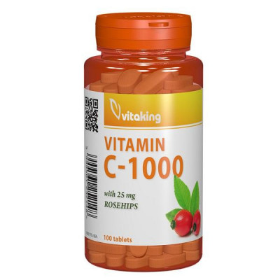 Vitamina C 1000mg cu Macese Vitaking 100cp foto