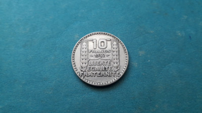 #67 10 Francs 1932 Franta franci argint foto