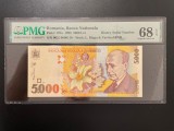 Romania 5000 lei 1998 pick 107a filigran mic grad 68 serie binara 002C0000110