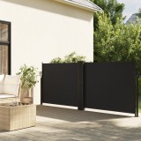 Copertina laterala retractabila, negru, 120x1200 cm GartenMobel Dekor, vidaXL