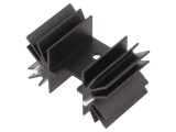 Radiator negru extrudat 25mmx41.6mm TO218/TO220/TO247