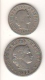 SV * Elvetia Lot 2 monede Sec. XIX