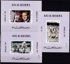 DB1 Ras al Khaima Cosmos Apollo XIV 3 SS din 6 MNH Atentie la img. pete galbene, Nestampilat