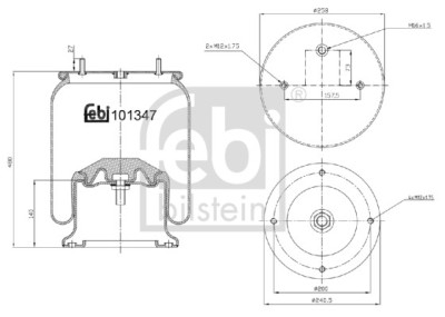 FEBI BILSTEIN 101347 Burduf, suspensie pneumatica foto