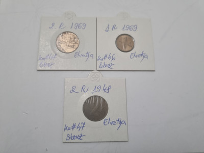 monede elvetia 3v. 1948-69 foto