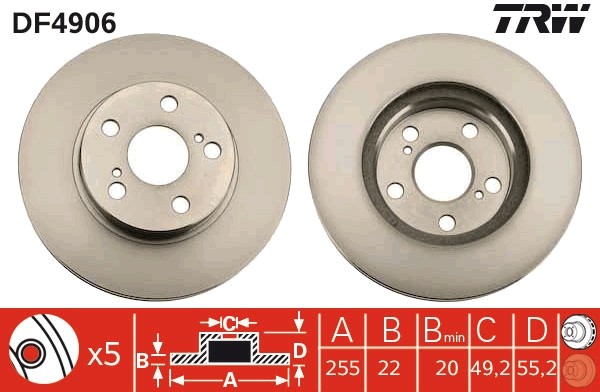 TRW DF4906 Disc frana
